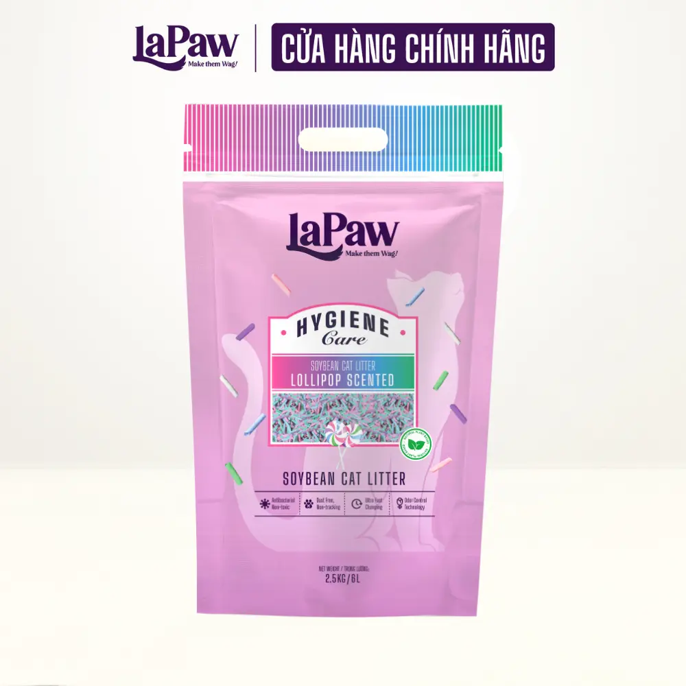 [NEW] Lapaw cát vệ sinh đậu nành lollipop, đào, sữa cao cấp 7L/2.5KG đậunành cat vesinh chomeo cát  vệ