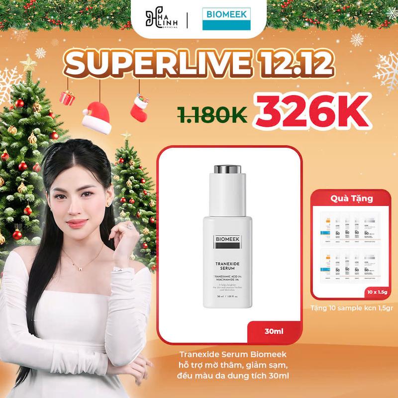 [Võ Hà Linh x Biomeek] Tranexide Serum Biomeek hỗ trợ mờ thâm , giảm sạm , đều màu da dung tích 30ml.