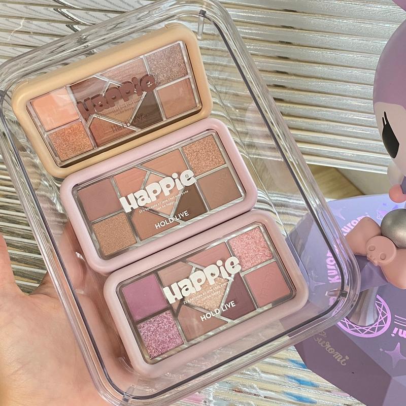 [HOLD LIVE] Bảng Phấn Trang Điểm Mắt 9 ô HOLD LIVE HAPPIE Trái Tim Lấp Lánh Trẻ Trung HL630