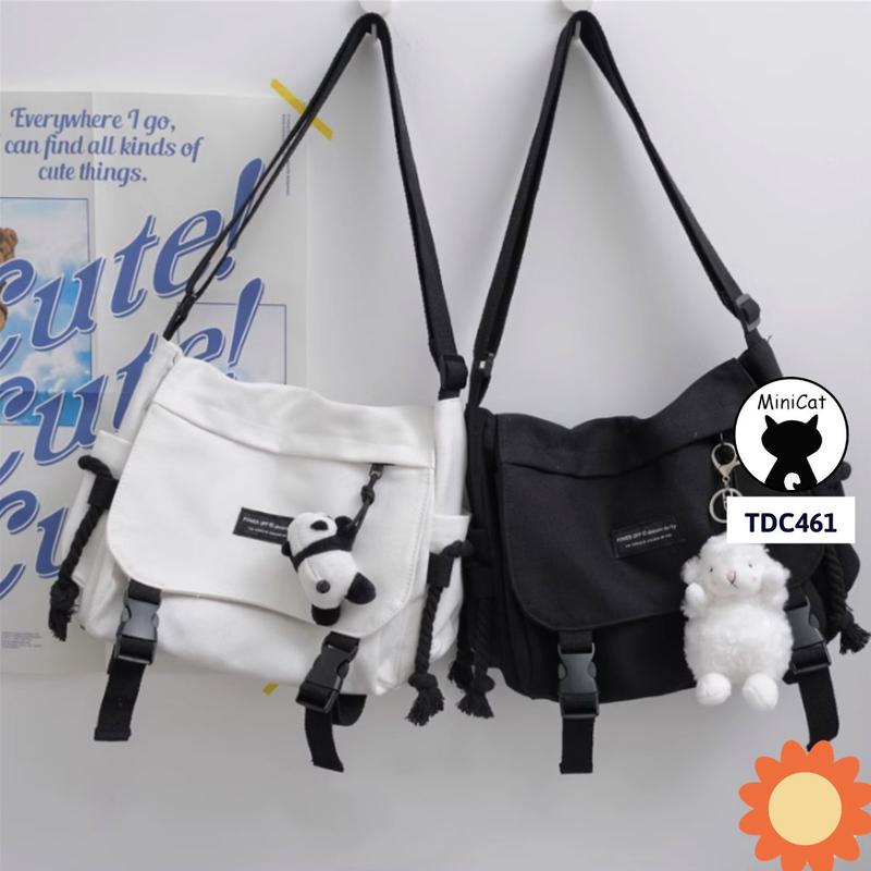 Túi đeo chéo, túi đeo vai vải canvas MiniCat TDC461 (không kèm phụ kiện)