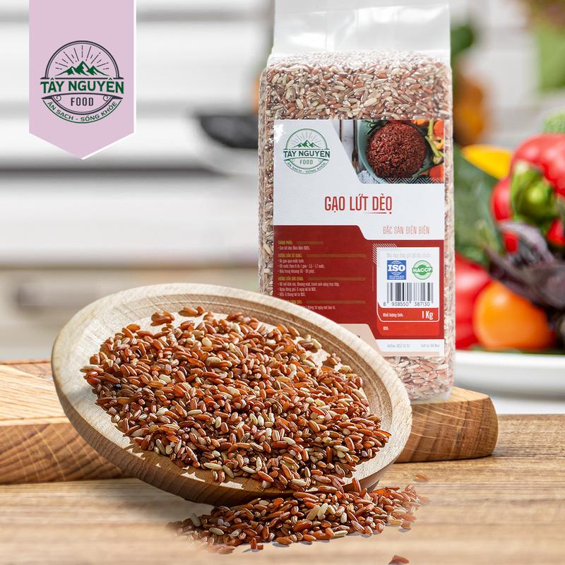 Gạo lứt dẻo Điện Biên eatclean Tây Nguyên Food - Việt Nam 1kg