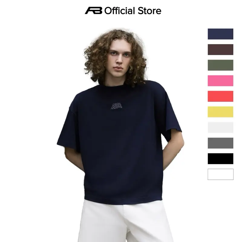 Áo "A" Boxy Tshirt - Áo thun cổ V ver 1 - Cotton 2C, 280 GSM, Đã Qua Xử Lý Co Rút - ABB BRAND