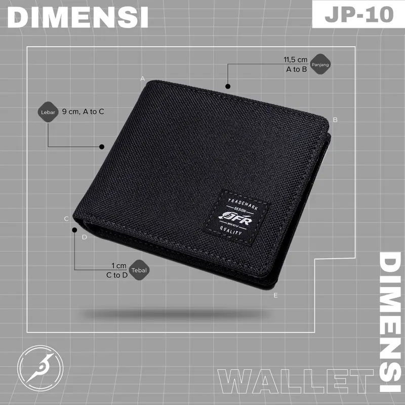 JFR Dompet Pria Bahan Kanvas JP10 3