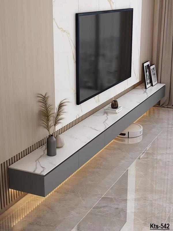 Nội Thất Mộc Kệ Tivi Treo Tường Gỗ MDF Lõi Xanh Chống Ẩm Thái Lan Cao Cấp Phong Cách Hiện Đại Kích Thước 1m6 1m8 2m Lắp Sẵn Kts-542