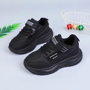 Luckyfankids OBSIDIAN | Sepatu Sekolah Anak Warna Hitam| Ringan, Tidak Licin, dan Nyaman Dipakai Seharian SA-95