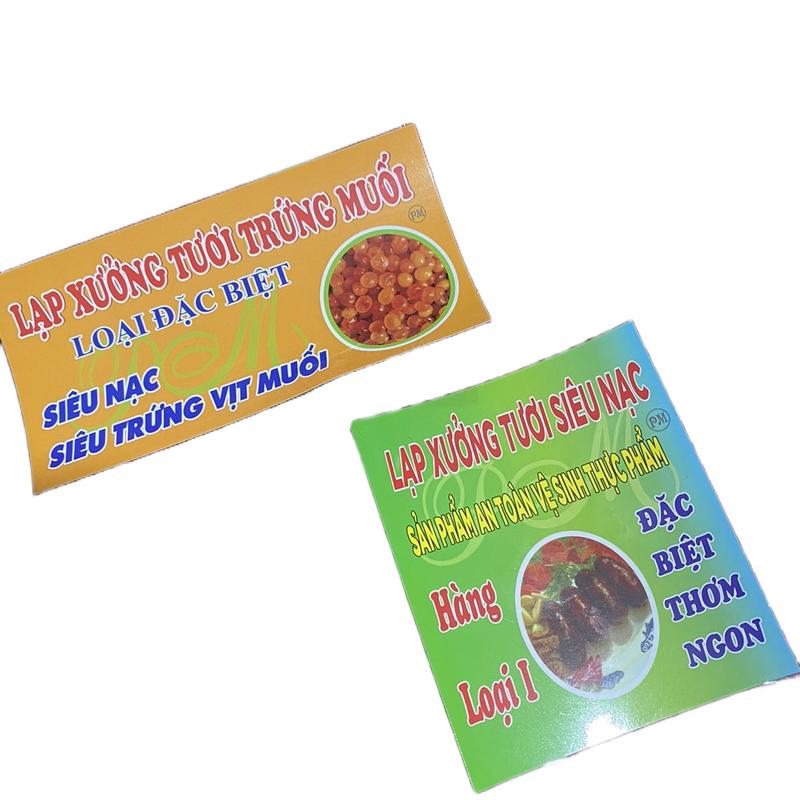 Tem dán màu xanh vuông + tem dán màu cam có chử T.R.Ứ.N.G M.U.Ố.I 4