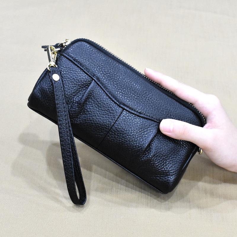 Túi Xách Sức Chứa Lớn Cho Nữ, Túi Cầm Tay Da Bò Lớp Đầu Tiên, Ví Đựng Tiền Xu, Túi Đựng Điện Thoại Có Vỏ Women Clutch
