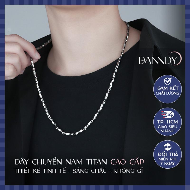 Dây Chuyền Nam Titan Không Gỉ. Dây Chuyền Trơn Nam Màu Bạc. Vòng Cổ Titan Không Gỉ Đẹp. Trang Sức Chain Jewelry. Dây chuyền xoắn mắc tre | Dandy