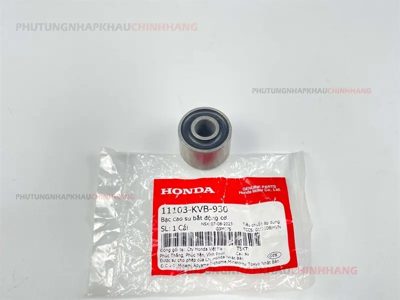 Bạc cao su treo máy Vario Click, PCX, ADV, Air Blade chính hãng Honda, Ắc treo gắp sau - 11103KVB930