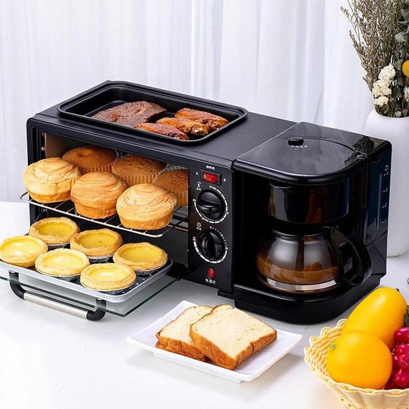 Breakfast Center Station Egg Toaster Oven with Timer Oven Breakfast Maker 3