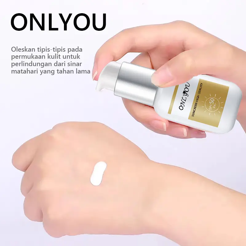 ONLYOU Sunscreen & Whitening Bundle - SPF50, Moisturizing, Anti-UV, BPOM Certified (Beli 1 Gratis 1, COD) 3