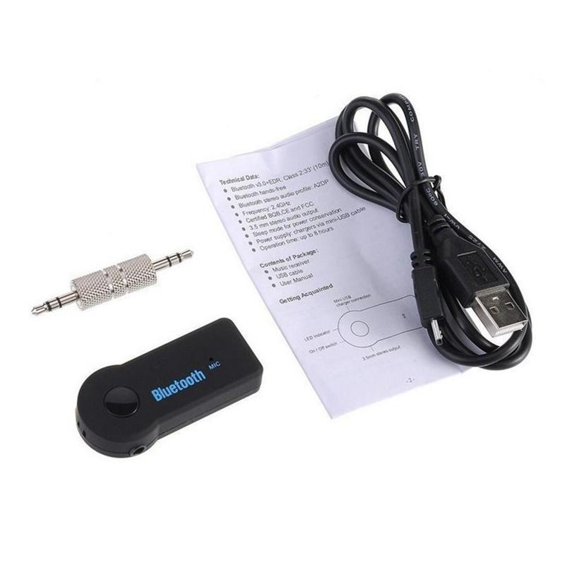 Bộ chuyển đổi bộ thu phát không dây Bluetooth 5.0 2 trong 1, 3,5 mm, âm nhạc trên ô tô, âm thanh, AUX, Bluetooth , bộ chuyển đổi Bluetooth cho PC 1