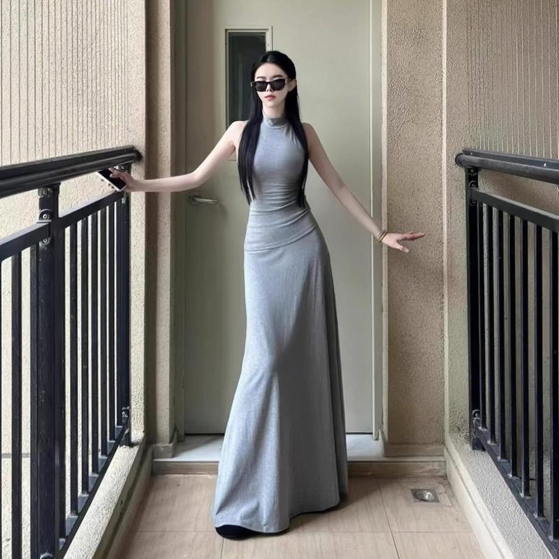 S133 SET ÁO BALO CỔ CAO NHÚN EO PHỐI CHÂN VÁY ĐUÔI CÁ FREESIZE