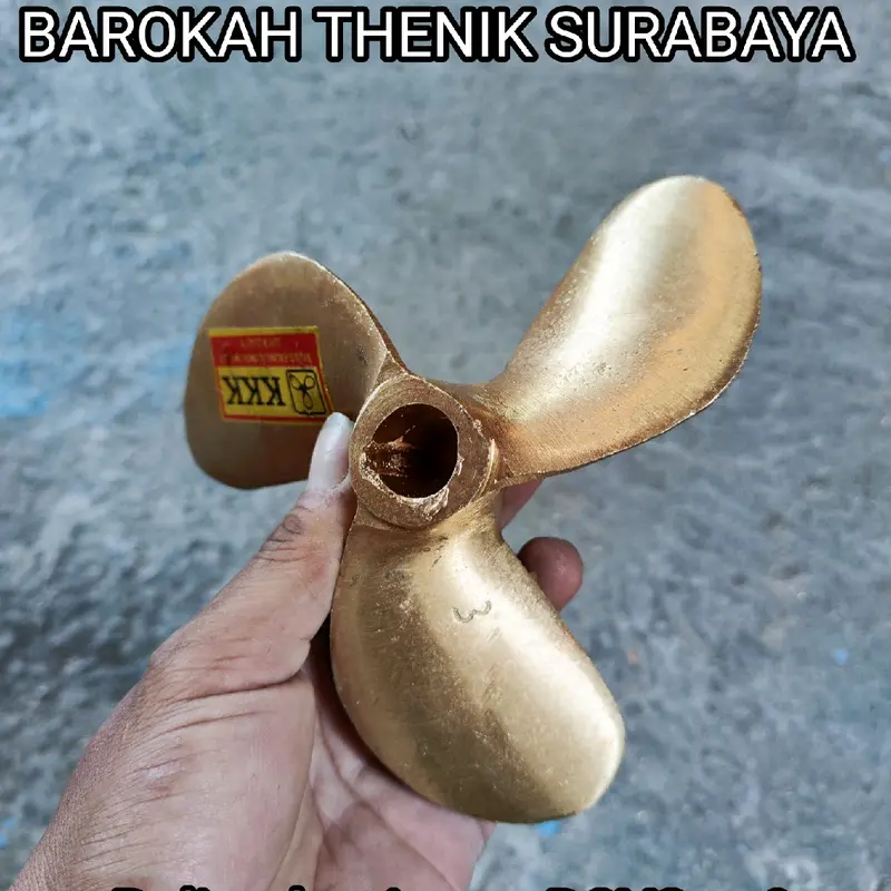 Barokah Thenik Surabaya Baling Kuningan D3X3 as¾ as19mm untuk Perahu Nelayan 5pk 5.5pk 6pk 6.5pk Daun 3 No 3 0