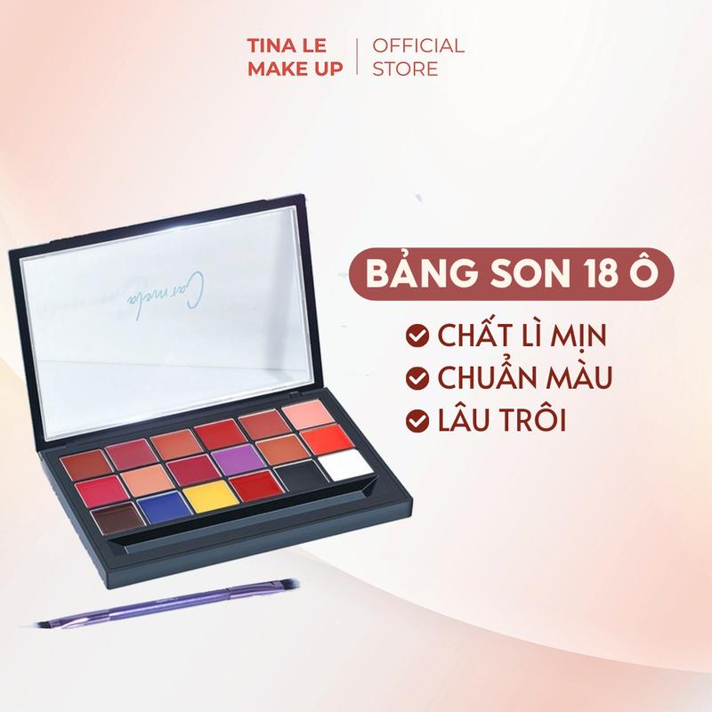 Bảng son lì không trôi Carmela 18 màu sắc phù hợp với mọi layout trang điểm Nữ Cosmetic Son Môi Mỹ Phẩm