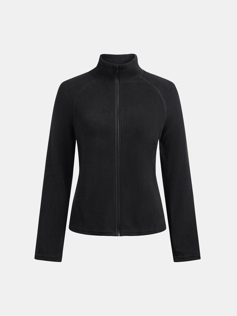 Product Introduction of YOZY Women's Solid Zip Up Raglan Sleeve Coats, Casual Long Sleeve Stand Collar Outerwear for Fall & Winter, Ladies Clothes for Daily Wear 9