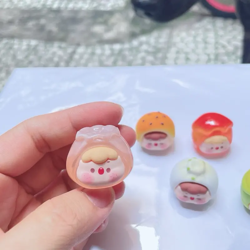 ￼Túi mù bé bánh bao size 2.5cm biểu cảm siêu dễ thương DIY Mô Hình Đồ Chơi Toy Voi 6