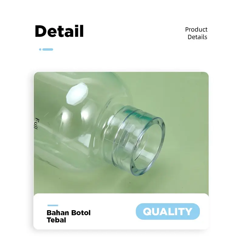 Tumbler Botol minum anti bocor / botol transparan / Tumbler olahraga / botol portable dengan panduan jam Air tupperware cute Cangkir Minuman Plastik Bottles Kitchenware Silicon Water 4