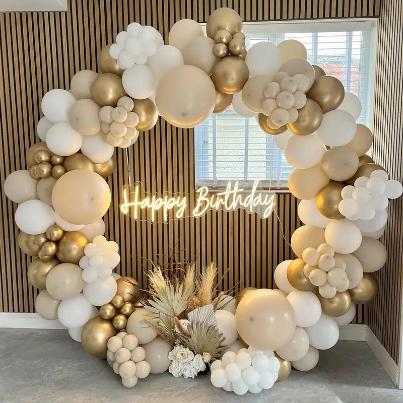 Balloon Garland Arch Kit with Tape, 185pcs/set Mixed Color Latex Balloon, Birthday Party Decoration Supplies 0
