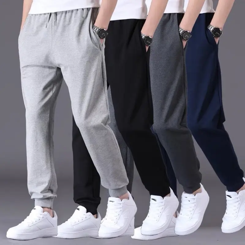 Quần nỉ cottong thể thao Unisex Nam Nữ Bigsize Màu Xanh Đen mẫu thu đông