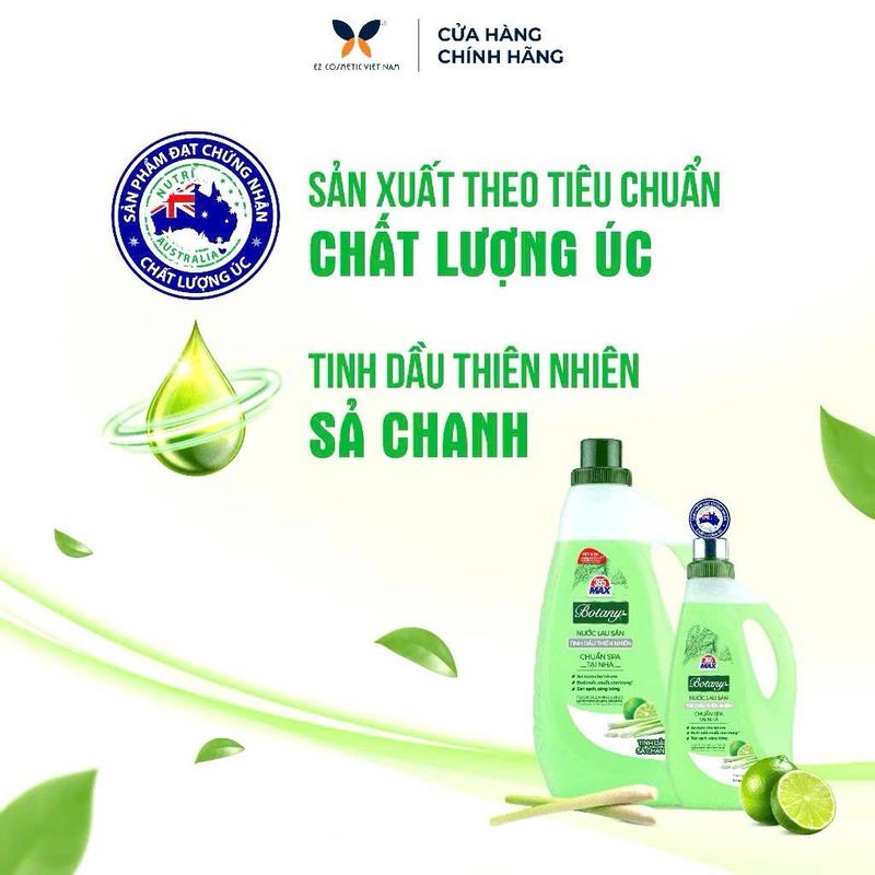 Nước Lau Sàn 365 Max Botany Tinh Dầu Sả Chanh Chai 1.25L 4
