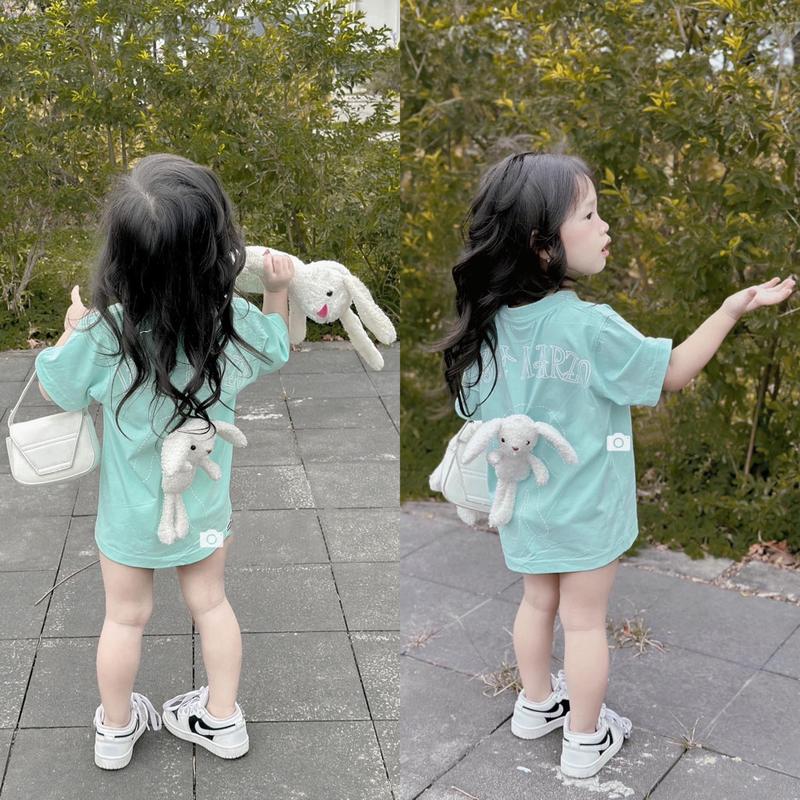 Áo thun 13dmazo phiên bản mới tặng kèm thỏ trắng cho bé gái, bé trai, bố mẹ.TPKIDS.[099]