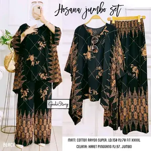 Daster Batik OneSet Setelan Wakawaka Motif Hosana Super Jumbo