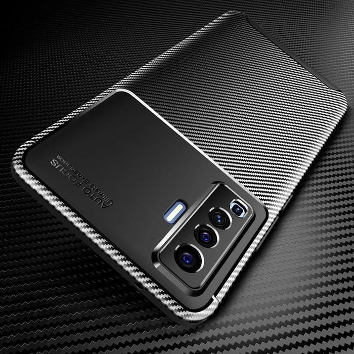 Casing HP Vivo X50 X 50 Pro Carbon Motif Soft Case Back Cover Softcase 4