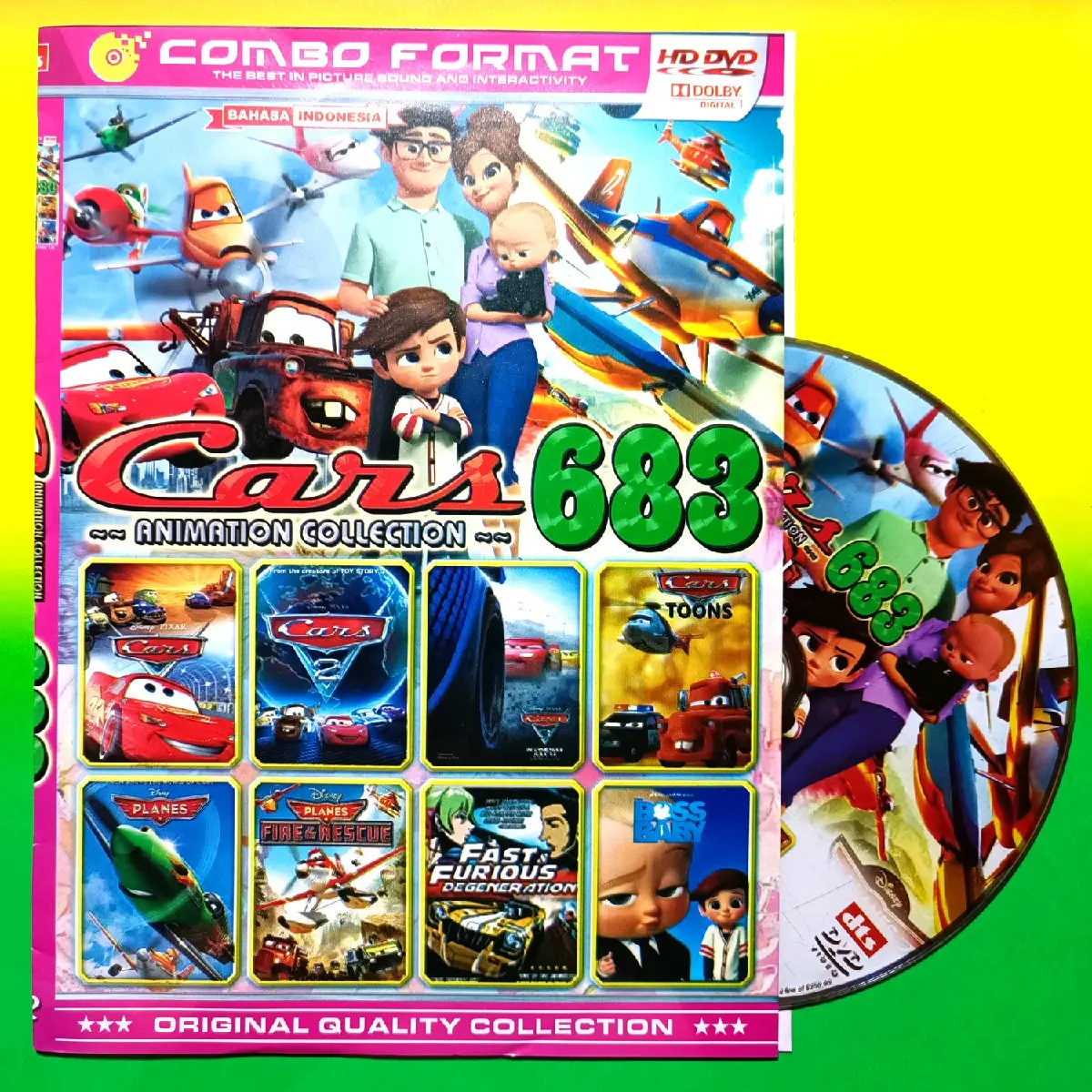 KASET DVD KARTUN ANAK KOLEKSI BALAPAN MOBIL CARS PILIHAN TERLARIS.