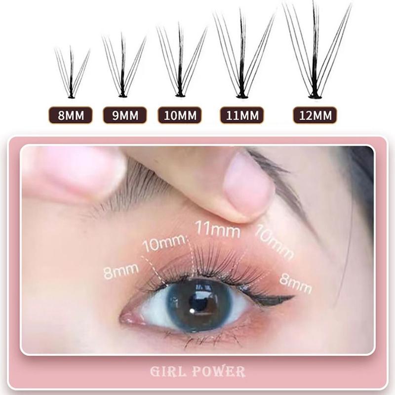 Product Introduction of Natural Single Tuft Grafting False Eyelashes 8~14mm 10D Sandwich Eyelash Black Individual Eyelashes Makeup Tool Women Beauty 12
