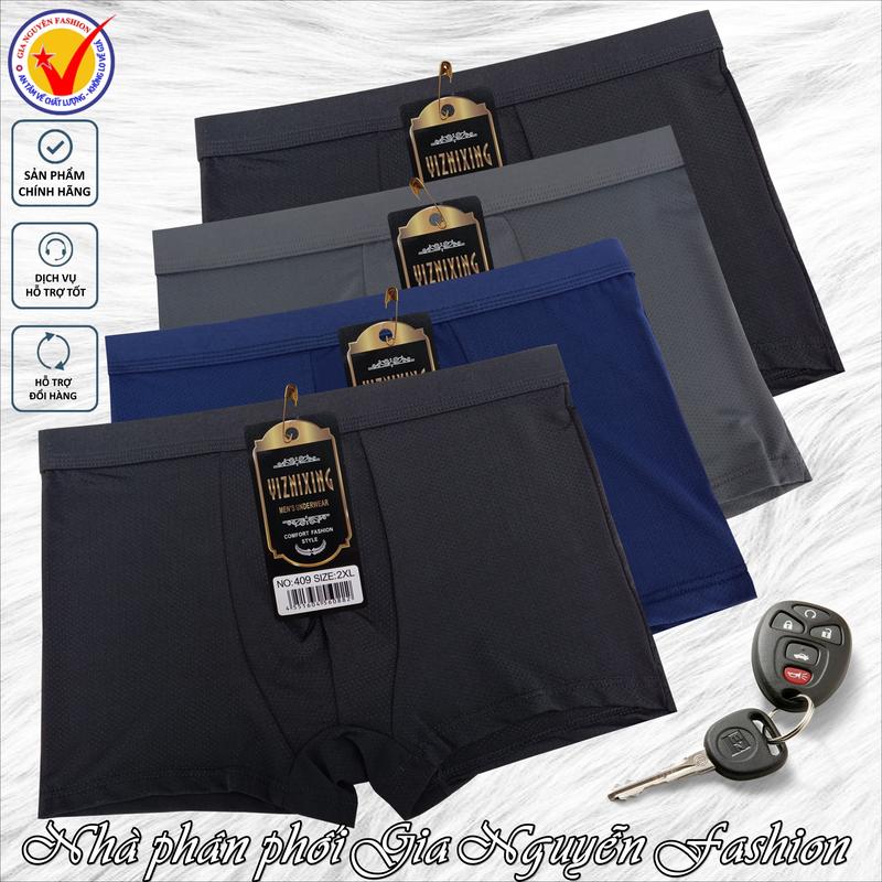 Combo 4 quần boxer nam Thun lạnh thông hơi - Hàng chất lượng cao VNXK Menswear Quần Lót