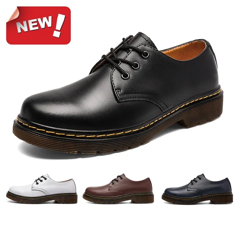 Couple Oxford boots men & women size 36-46 casual genuine leather shoes fashion formal black Martin shoes 1461