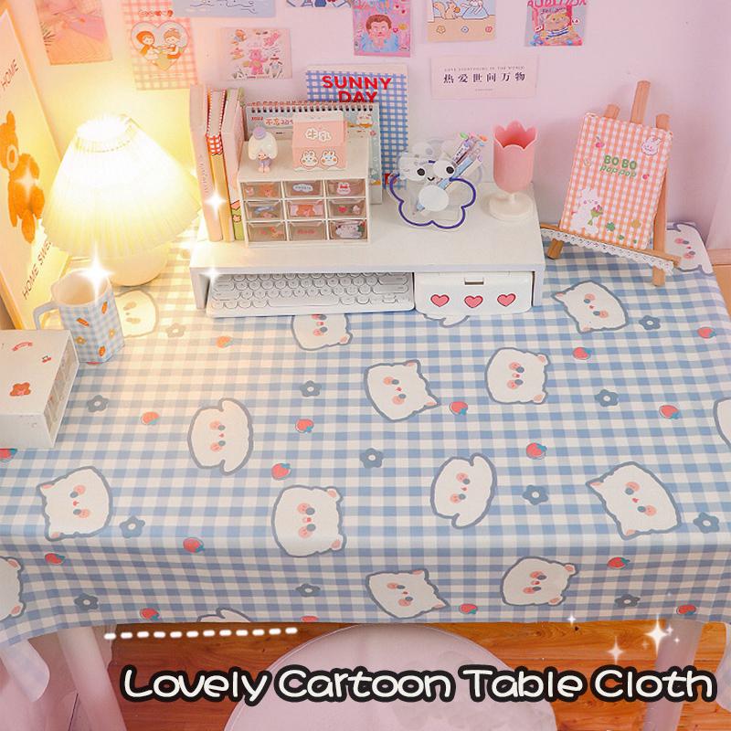  Khăn trải bàn in hình động vật phong cách Ins dễ thương thích hợp cho máy tính để bàn của học sinh trang trí ký túc xá 