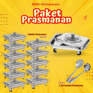 Paket Prasmanan 1 Lusin / 12 Pcs Bahan Stainless Steel dengan Sendok Centong Sayur