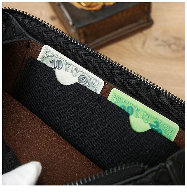 Product Introduction of 20252023 New Men's Clutch Fashion Wallet Business Leather Woven Versatile Handbag Young Men's Clutch Bag 9