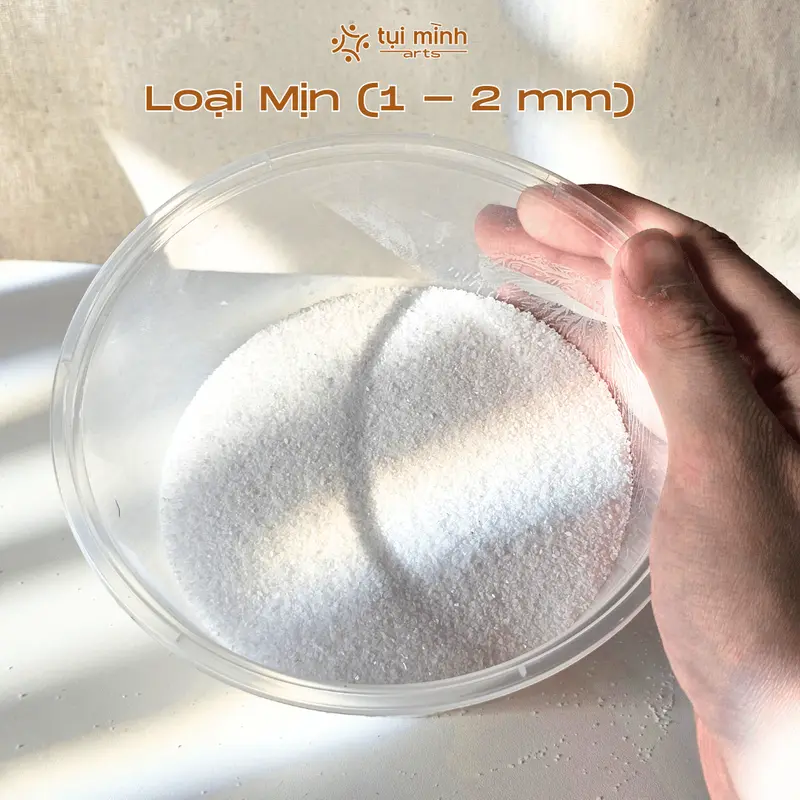 Cát Thạch Anh Trắng, Cát Vẽ Tranh, Cát Mịn, Siêu Mịn, Bột Cát Vẽ Tranh Cát Nổi, Gói 100g 200g 2