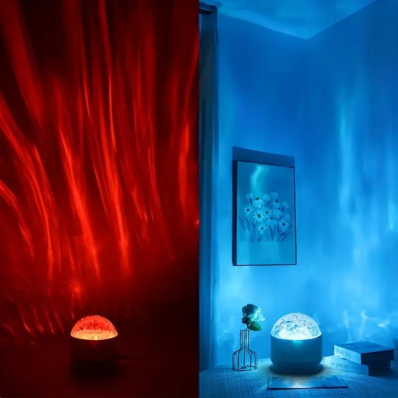 Water Ripple & Aurora Projector Light, 1 Count LED Starry Night Light with Remote Control, Decorative Light for Bedroom, Living Room, Party, Birthday, Audio 2