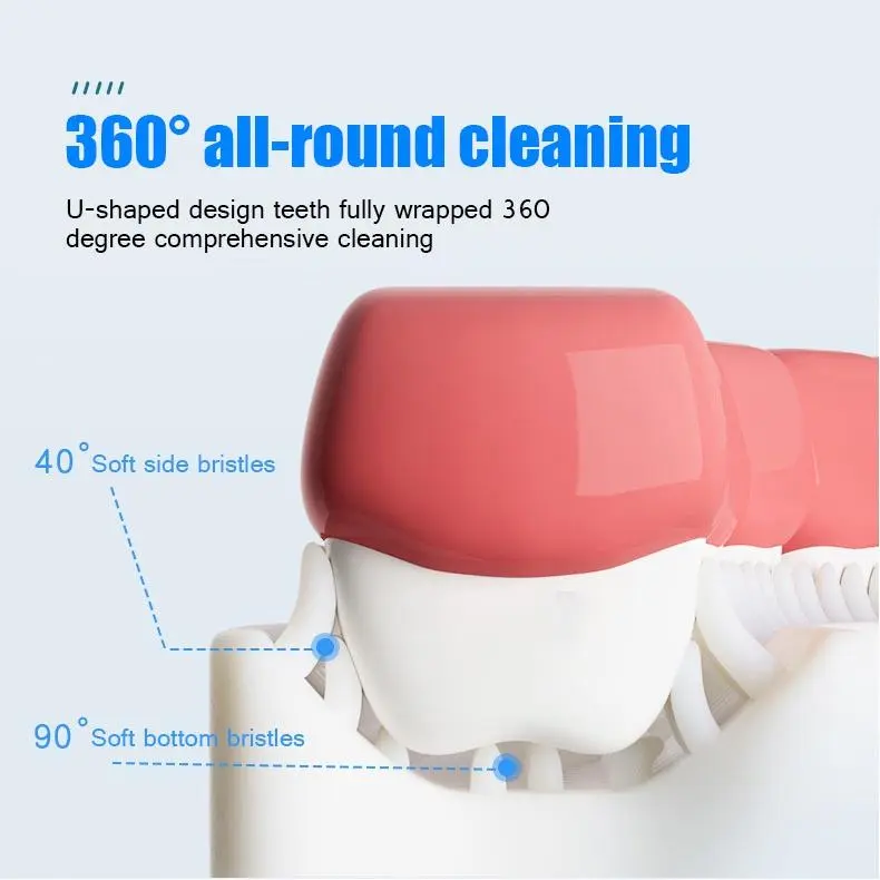 Bàn Chải Đánh Răng Hình Chữ U, 360 Độ, Dành Cho Trẻ Em Từ 2-12 Tuổi, Đồ Dùng Phòng Tắm, Dụng Cụ Làm Sạch Răng 4