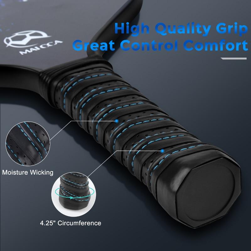 Product Introduction of Squash Racket  Pickleball Paddles USAPA Approved Set Rackets Honeycomb Core 4 Balls Portable Racquet Cover Carrying Bag Gift Kit Indoor Outdoor 7
