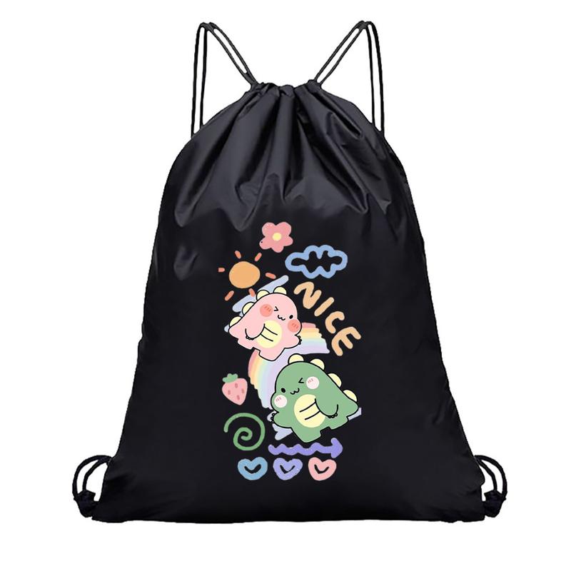 Tas Serut Hitam - Stringbag Wanita Lucu Kece Lotso Lucky | Devva.id Ransel Backpack Sekolah 8
