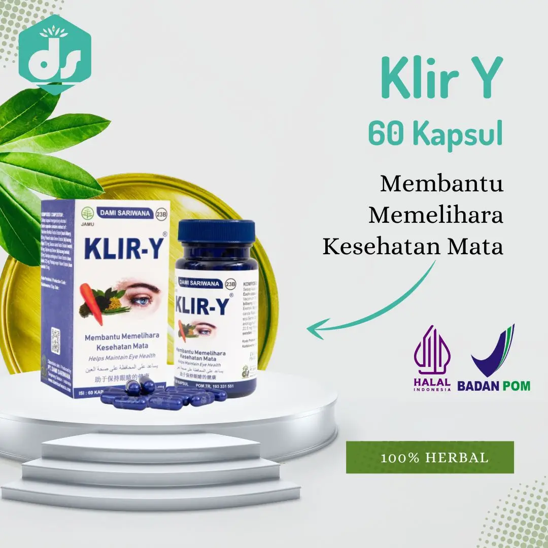 Suplemen Herbal KLIR Y 60 Kapsul Wortel Vitamin Mata Sehat