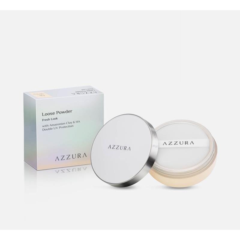 AZZURA Loose Powder 02 NATURAL Bedak Tabur Fresh Look Wajah Compact 3