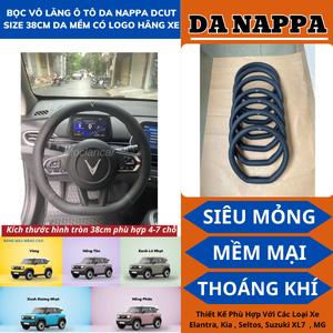 Bọc Vô Lăng Ô Tô Da Nappa Dcut SIZE 38cm Da Mềm Có Logo Hãng Xe Thiết Kế Phù Hợp Với Các Loại Xe Elantra, Kia , Seltos, Suzuki XL7  , MG