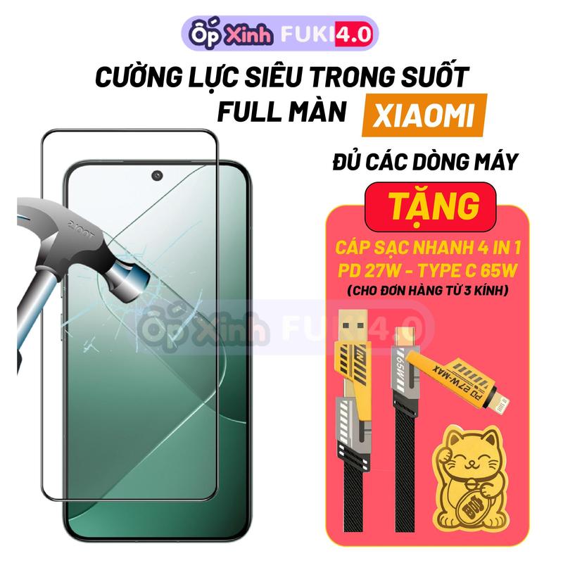 Kính cường lực siêu trong suốt tương thích với Xiaomi Redmi Note 13 12 12s 11 Pro Note 10 Pro Note 9s Redmi K30 5G K40 K50 Gaming 10 10C 12C 13C 10A A1 A2+ A3 10X 9 9A 9C 9T 8 7 Xiaomi 14T 13T 12T 11T Pro 10T Mi 11 Lite Phụ Kiện