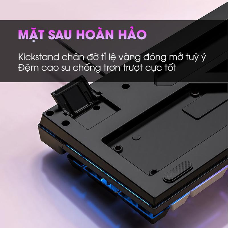 Bàn phím máy tính có dây giả cơ SIDOTECH K500 gaming led rgb màu hồng hành trình phím vừa phải giúp gõ nhanh chống nước tốt cho pc laptop chơi game văn phòng | BigBuy360 - bigbuy360.vn