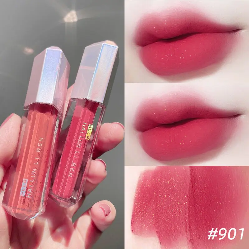 Matte velvet lip clay lip gloss easy to color matte surface appears white, affordable lipstick