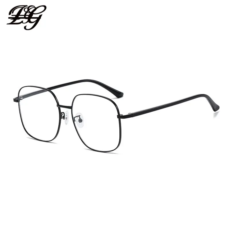【Cận thị 0.5 đến 5.5 độ】Tròng kính chống bức xạ kính gọng tròn thời trang kính cận thị chống ánh sáng xanh cho nam và nữ 011 4