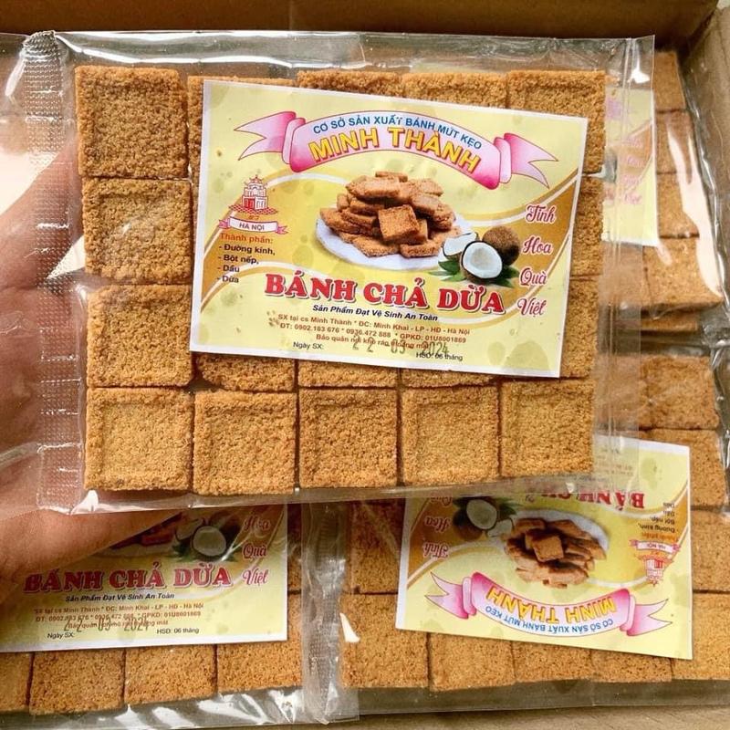 Bánh Chả Dừa - gói 20 miếng - đồ ăn vặt tuổi thơ, thơm ngon ít ngọt 0