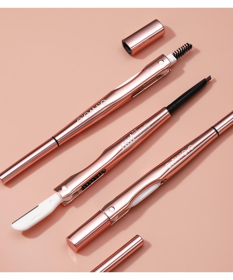 Product Introduction of O.TWO.O 3 In 1 Eyebrow Pencil With Eye Brow Razor Waterpoof 24HR Naturally Defined 0.5mm-4mm Easy to Makeup Kits 16