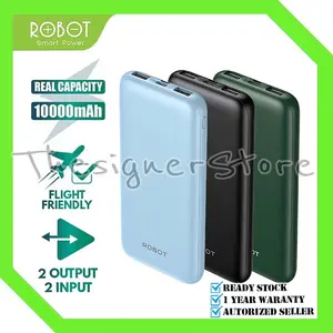PowerBank ROBOT RT12 / RT180S 10000 mAh Dual Input Dual Output - Garansi Resmi 1 Tahun